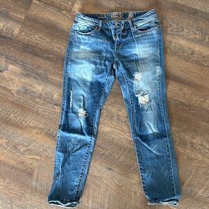 Buckle Blue Distressed Skinny Jeans